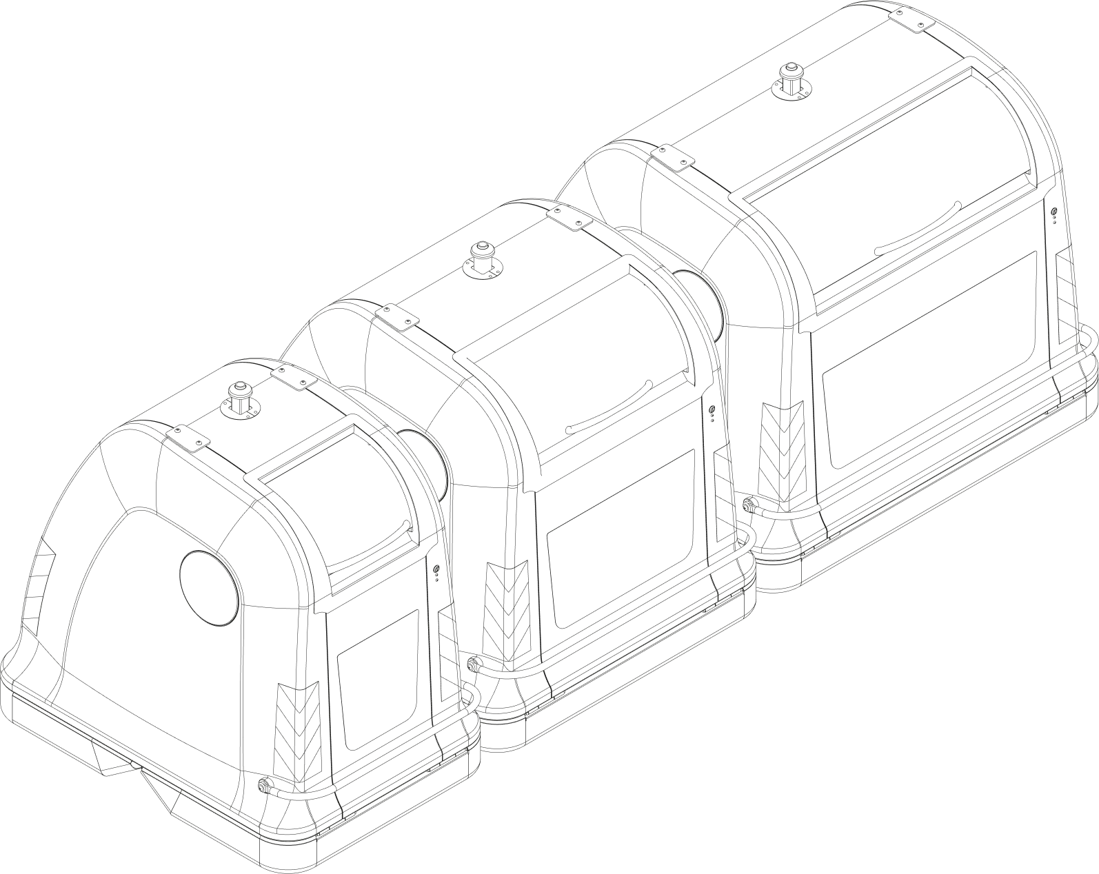 Technical drawing of the City Next container