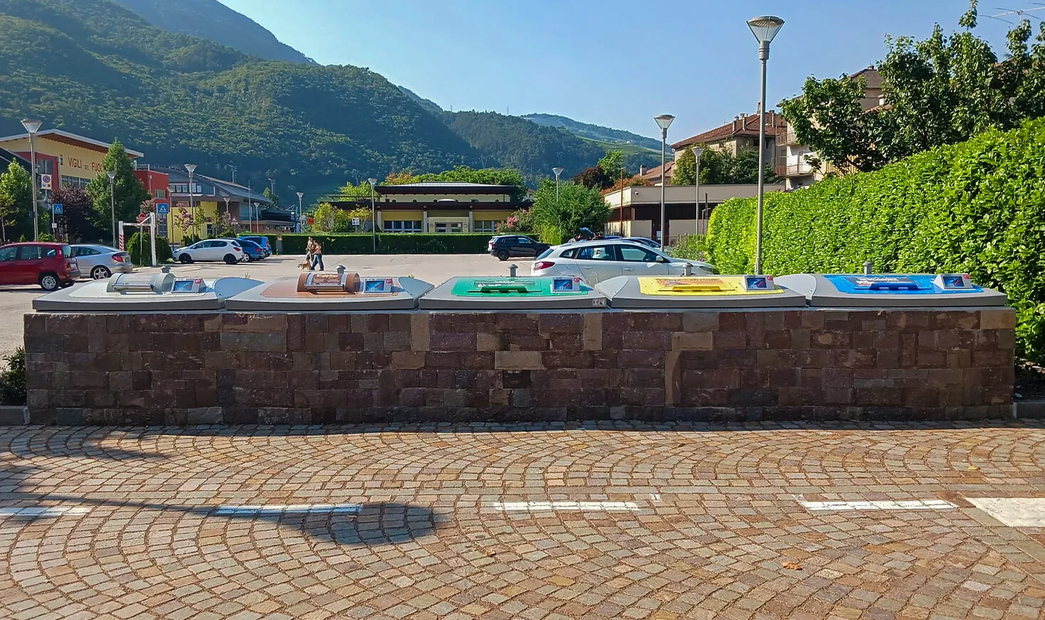 Semi Underground containers in Lavis, Italy