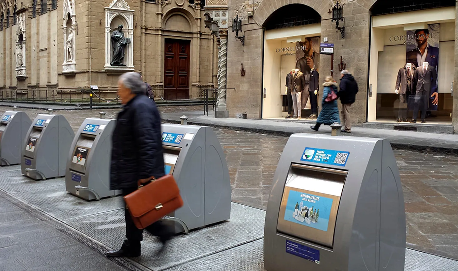 Underground containers in Florence, Italy