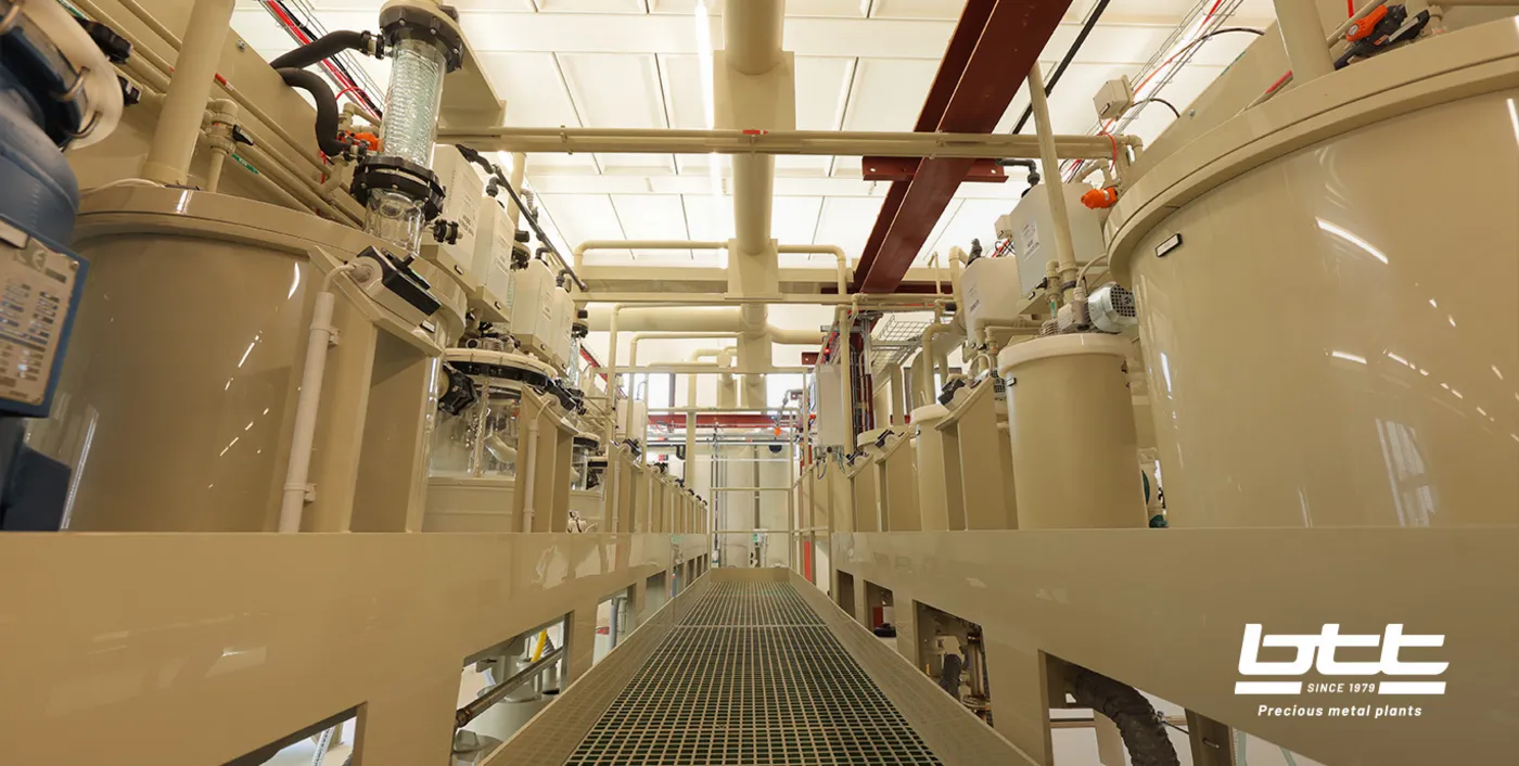Inside the BTT Impianti treatment plant