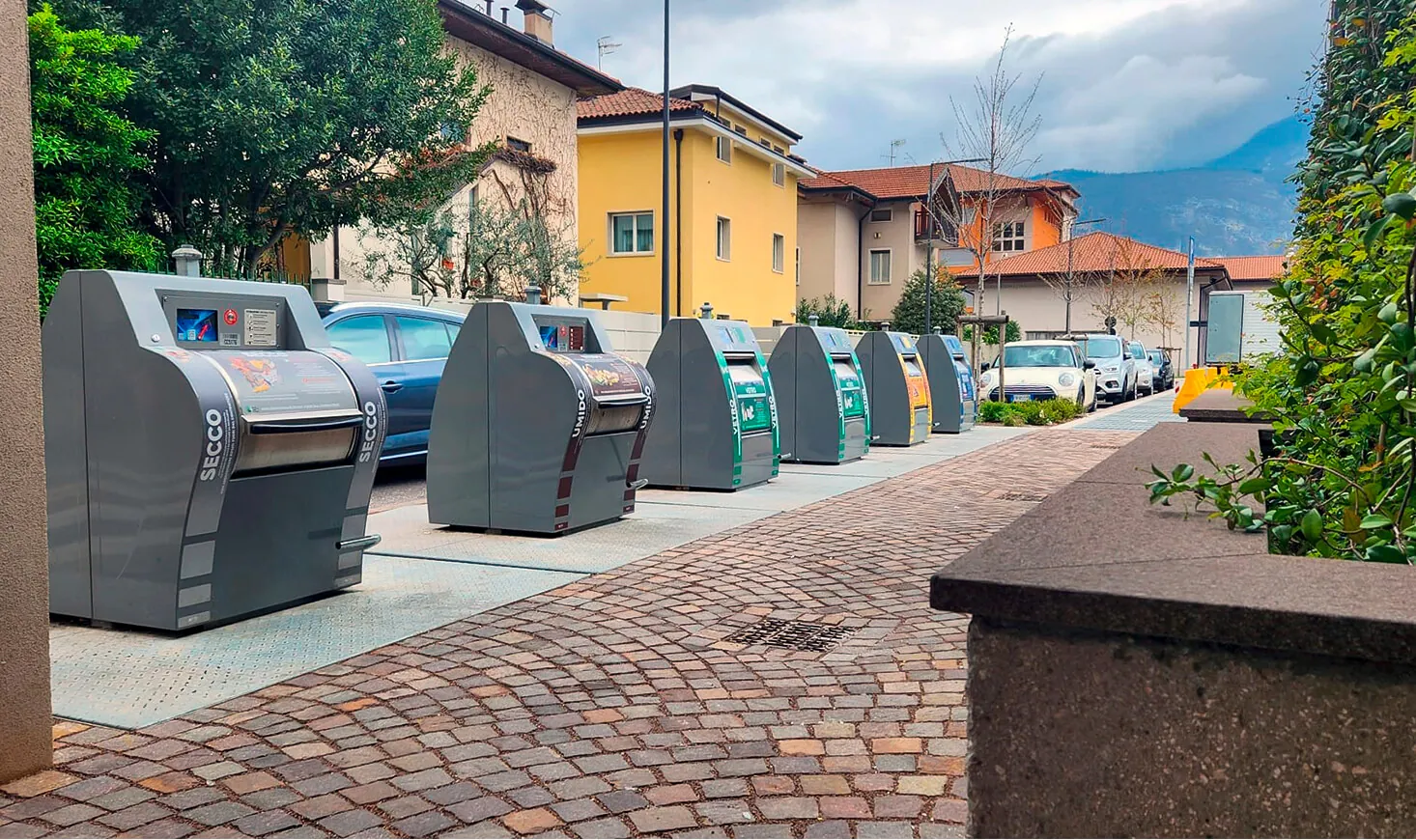 Underground containers in Lavis, Italy