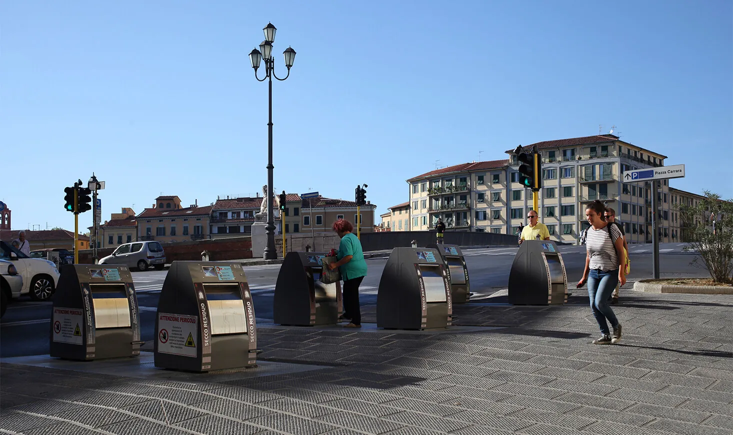 Underground containers in Pisa, Italy