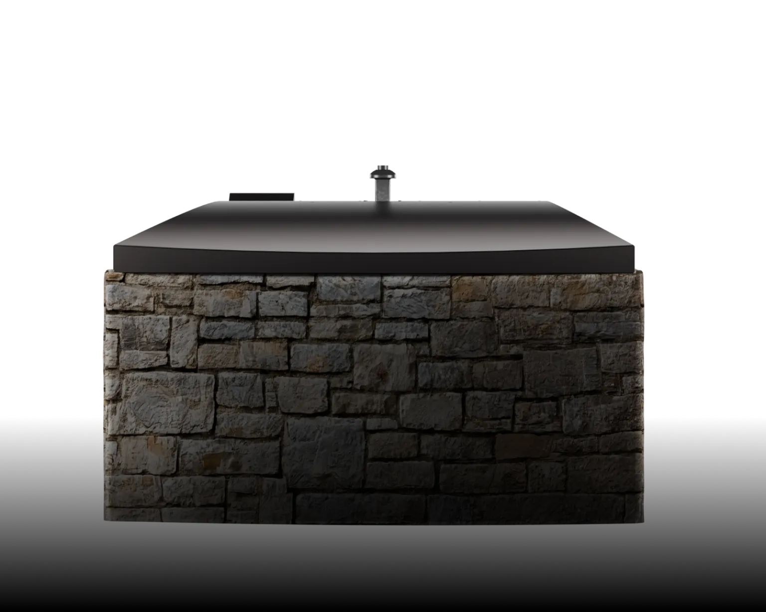 Semi Underground container seen from the side
