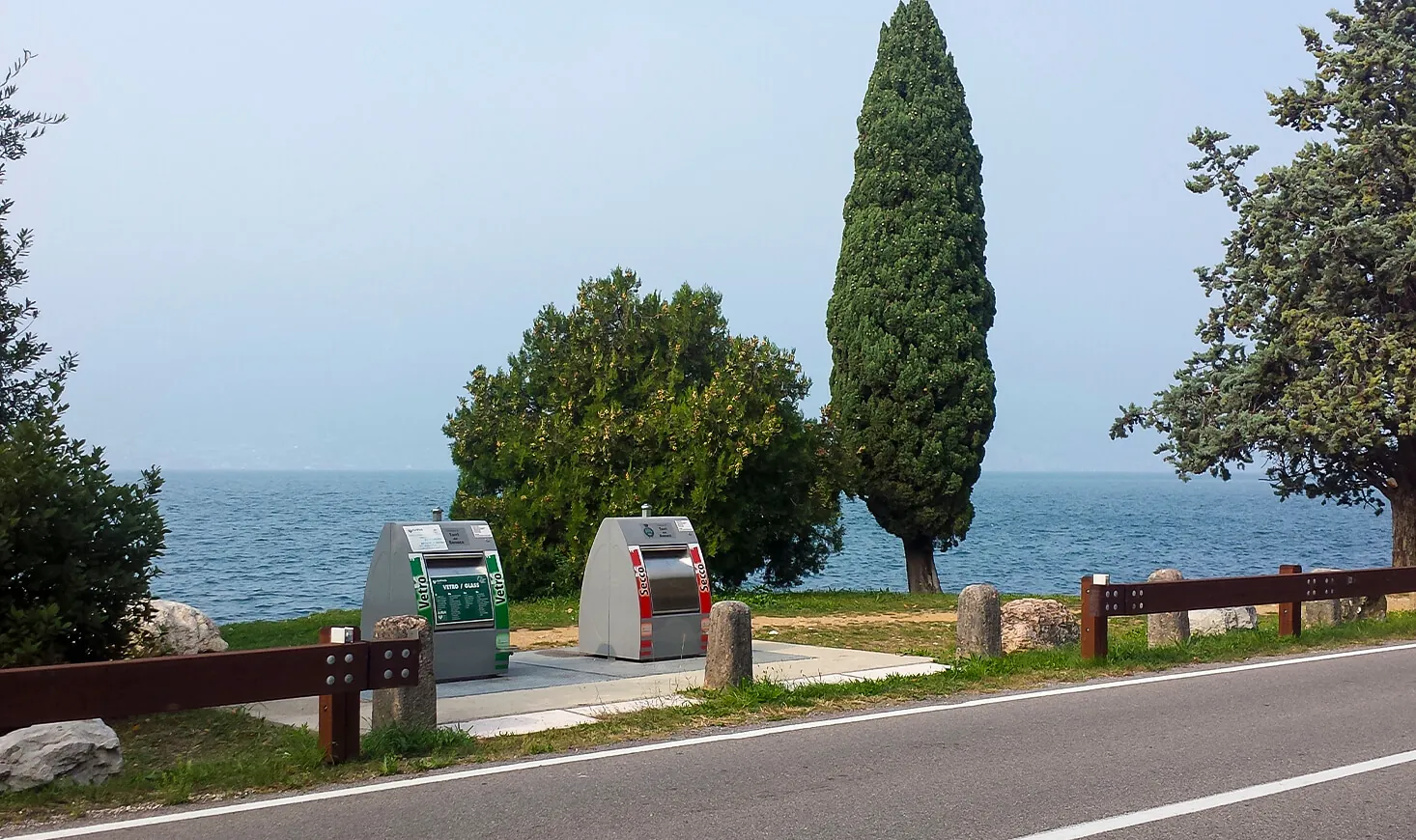 Underground containers on Lake Garda, Italy