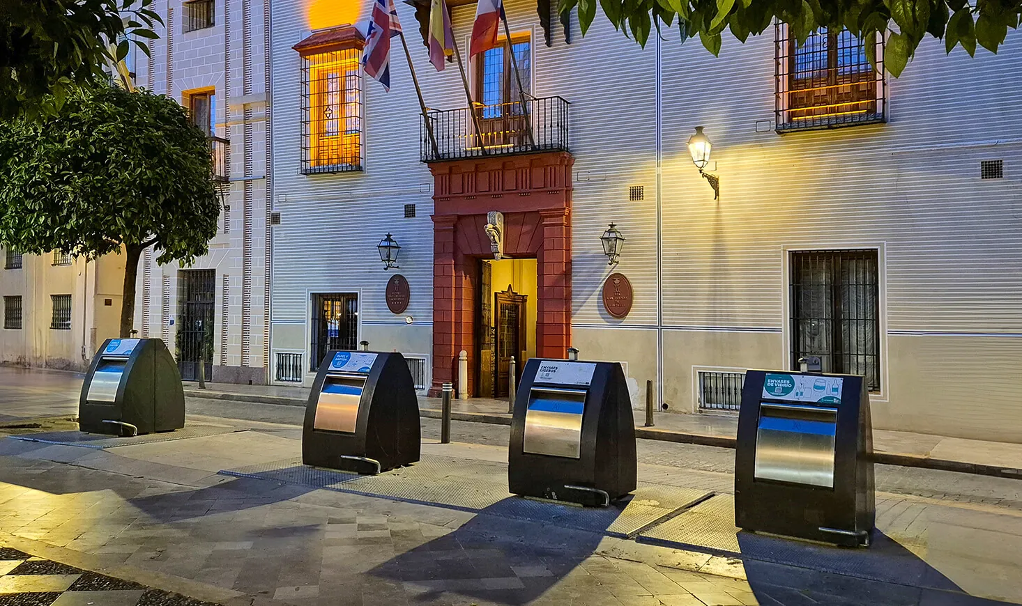 Underground containers in Seville, Spain