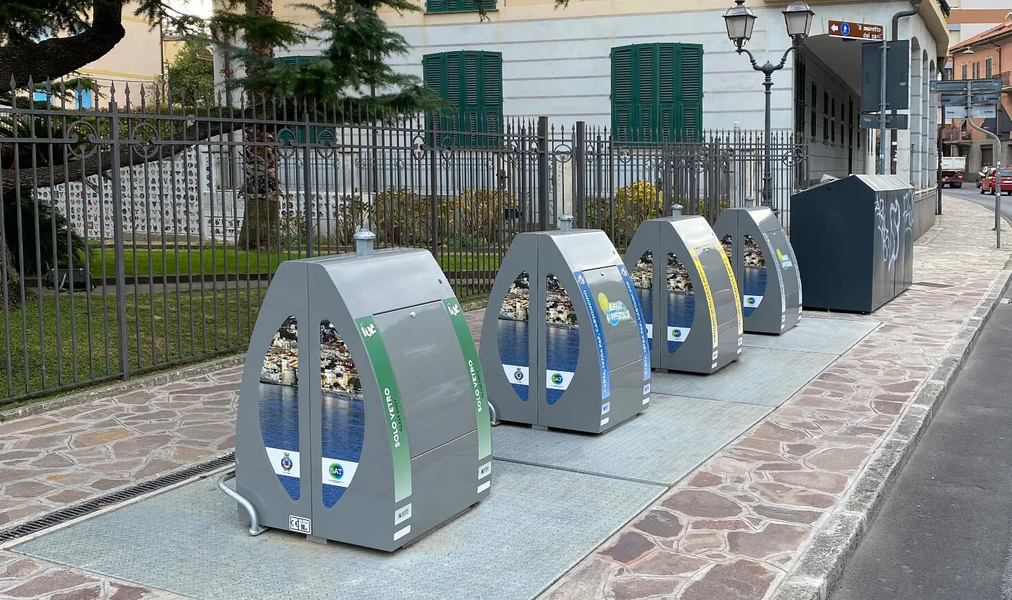 Underground containers in Alassio, Italy