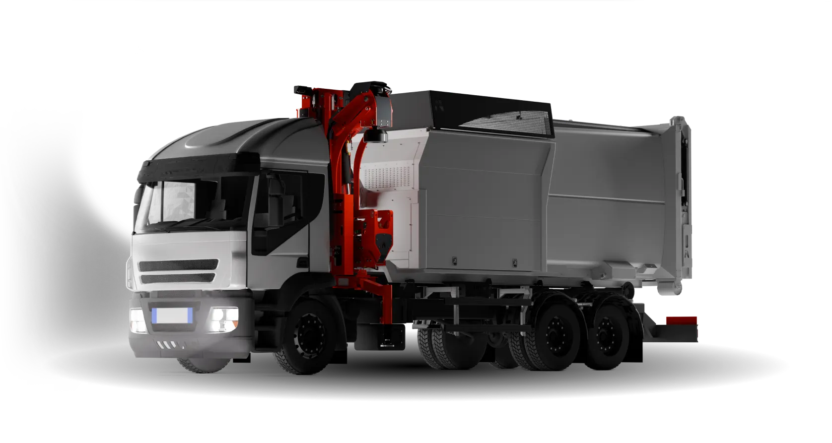 Collection truck with Easy arm and compactor body